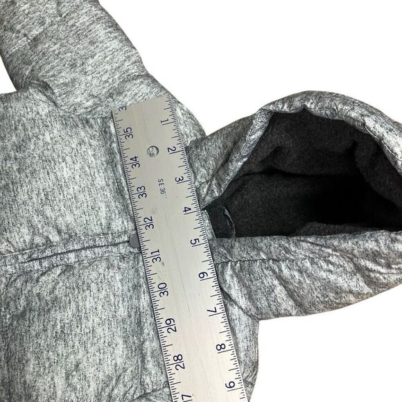 Baby Gap 0-6 Months Grey Down Insulated Bunting Snowsuit Fleece Booties Puffer - Picture 6 of 9